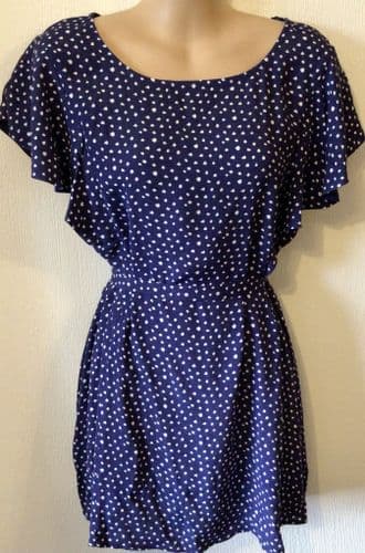 SERAPHINE BLUE SPOTTY ZIP BELTED NURSING BLOUSE TOP BNWT SIZE 12