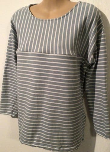 SERAPHINE BLUE/WHITE STRIPE NURSING SWEATER JUMPER S 10-14