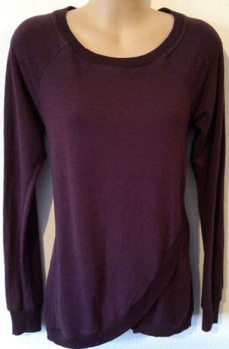 SERAPHINE BURGUNDY MATERNITY/NURSING SWEATSHIRT JUMPER SIZE XS 8