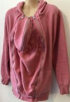 SERAPHINE CORAL 3 IN 1 BABY WEARING ZIP HOODIE JACKET SIZE 10-12