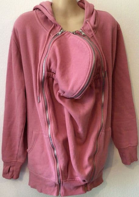SERAPHINE CORAL 3 IN 1 BABY WEARING ZIP HOODIE JACKET SIZE 10-12