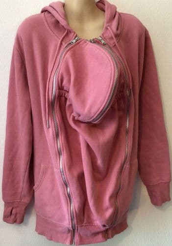 SERAPHINE CORAL 3 IN 1 BABY WEARING ZIP HOODIE JACKET SIZE XS 6-8+