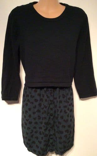 SERAPHINE DARK GREEN 2 PIECE LONG NURSING JUMPER TOP SIZE L 14