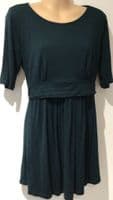 SERAPHINE EMERALD GREEN JERSEY NURSING TUNIC SIZE M 12/14