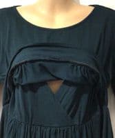 SERAPHINE EMERALD GREEN JERSEY NURSING TUNIC SIZE M 12/14