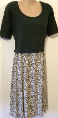 SERAPHINE FOREST GREEN FLORAL TWO PIECE NURSING JUMPER DRESS SIZE 10
