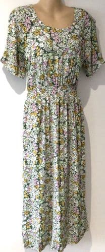 SERAPHINE GREEN FLORAL NURSING MIDI DRESS SIZE 10