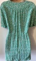 SERAPHINE GREEN FLORAL TIE FRONT NURSING BLOUSE TOP SIZE 10
