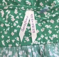 SERAPHINE GREEN FLORAL TIE FRONT NURSING BLOUSE TOP SIZE 10