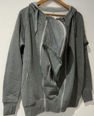 SERAPHINE GREY 3 IN 1 ACTIVE BABY WEARING HOODIE BNWT SIZE XS 8-10