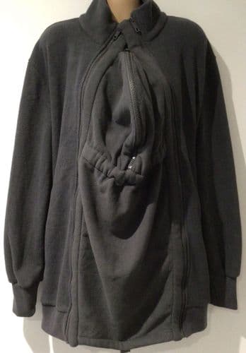 SERAPHINE GREY 3 IN 1 BABY WEARING ZIP FLEECE JACKET SIZE 14
