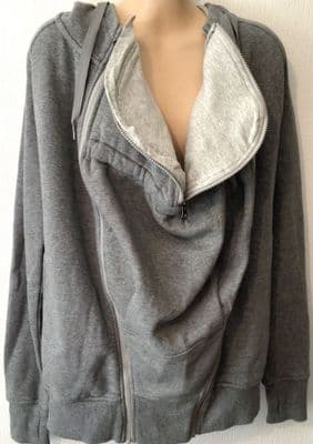 SERAPHINE GREY BABY WEARING ZIP HOODIE JACKET SIZE M 12/14