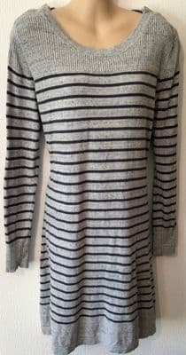 SERAPHINE GREY BRETON STRIPE KNIT JUMPER DRESS SIZE 12