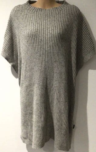 SERAPHINE GREY MARL KNIT MATERNITY/NURSING PONCHO JUMPER SIZE M/L 14-20