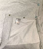 SERAPHINE GREY NURSING MAMA SWEATER SIZE M 12/14 + TWINNING BABY TOP AGE 0-6m