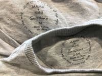 SERAPHINE GREY NURSING MAMA SWEATER SIZE M 12/14 + TWINNING BABY TOP AGE 0-6m
