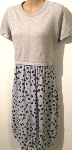 SERAPHINE GREY & PALE BLUE 2 PIECE NURSING JUMPER DRESS SIZE 14