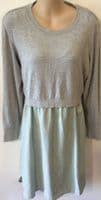SERAPHINE GREY/SAGE 2 PIECE NURSING JUMPER DRESS SIZE 14