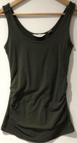 SERAPHINE KHAKI MATERNITY & NURSING VEST TOP SIZE XS 6/8