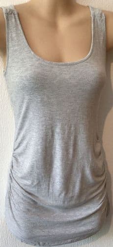 SERAPHINE LIGHT GREY MATERNITY/NURSING VEST TOP SIZE M 12