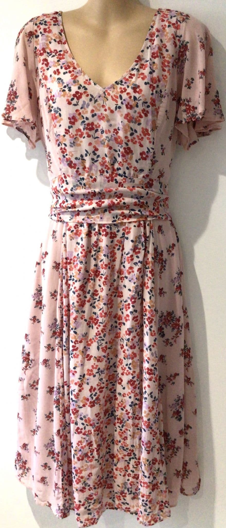 SERAPHINE LUXE PINK FLORAL OCCASION NURSING MATERNITY DRESS SIZE 16