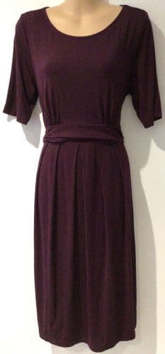SERAPHINE MAROON MATERNITY/NURSING JERSEY DRESS SIZE 12