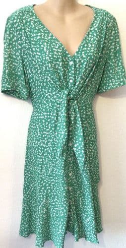 SERAPHINE MATERNITY & NURSING GREEN DITSY MIDI DRESS SIZE 12