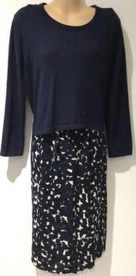 SERAPHINE NAVY 2 PIECE KNIT NURSING JUMPER DRESS SIZE 12