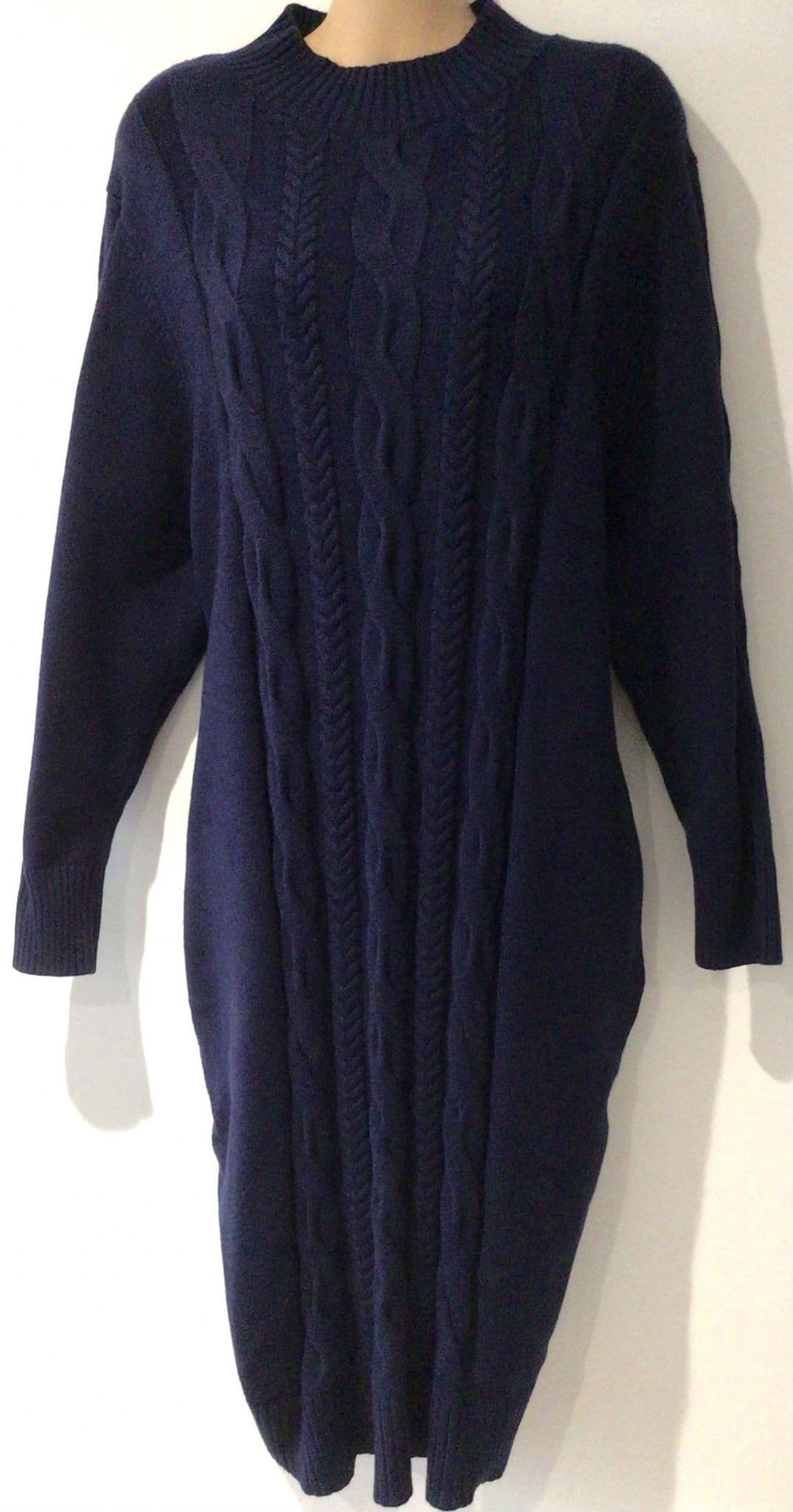 SERAPHINE NAVY CABLE KNIT NURSING JUMPER DRESS SIZE XXL 18-22