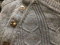 SERAPHINE NAVY/GREY POPPER KNITTED JUMPER DRESS SIZE 10