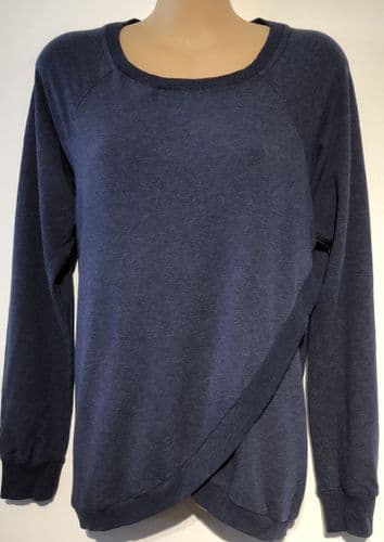 SERAPHINE NAVY MATERNITY/NURSING SWEATER JUMPER SIZE M 12