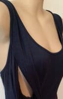 SERAPHINE NAVY/RED 2 PIECE LONG NURSING JUMPER DRESS SIZE 14 PETITE