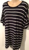 SERAPHINE NAVY STRIPE ZIP NURSING T-SHIRT TUNIC TOP SIZE M 12-16