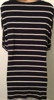 SERAPHINE NAVY STRIPE ZIP NURSING T-SHIRT TUNIC TOP SIZE M 12-16