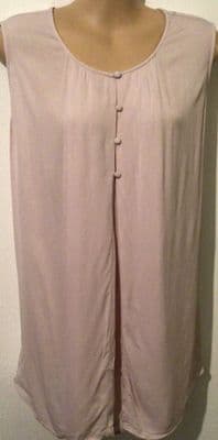 SERAPHINE PALE PINK BUTTON LAYER VEST TOP SIZE 14
