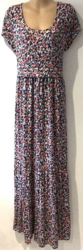 SERAPHINE PALE PINK FLORAL MAXI DRESS SIZE 12