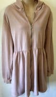SERAPHINE PINK 3 IN 1 BABY WEARING ZIP HOODIE TUNIC SIZE S 10-12