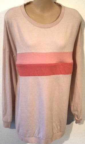 SERAPHINE PINK BLOCK ZIP NURSING SWEATSHIRT JUMPER SIZE M 12-14