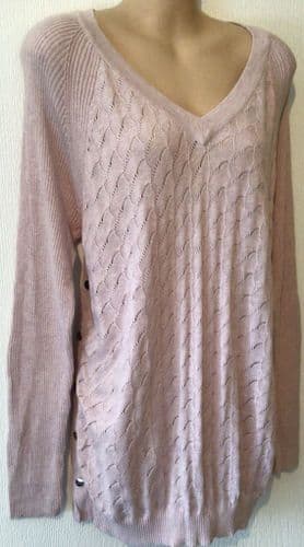 SERAPHINE PINK POINTELLE SIDE POPPER NURSING JUMPER SIZE M 12/14