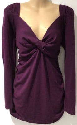 SERAPHINE PLUM NURSING TWIST FRONT TOP SIZE 14/16