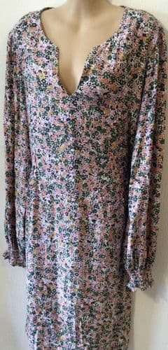 SERAPHINE PRETTY FLORAL LONG SLEEVED MATERNITY & NURSING DRESS SIZE 10