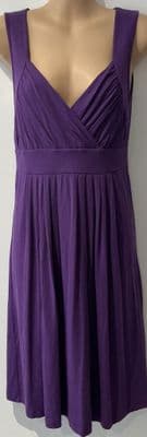 SERAPHINE PURPLE JERSEY MATERNITY/NURSING WRAP SLEEVELESS DRESS SIZE 10