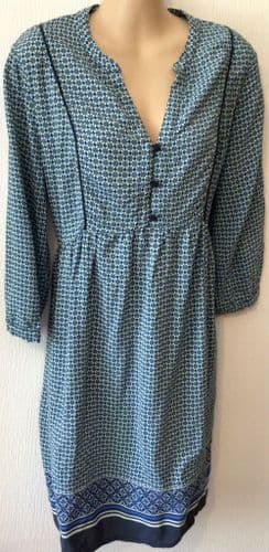 SERAPHINE TEAL PRINT NURSING TUNIC SHIRT DRESS SIZE 12 (1)