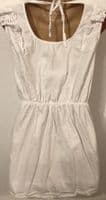 SERAPHINE WHITE COTTON NURSING BRODERIE FRILL VEST TOP SIZE 12