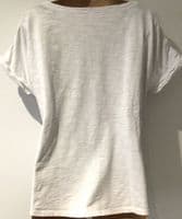 SERAPHINE WHITE COTTON POPPER NURSING TOP SIZE S 10/12