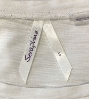 SERAPHINE WHITE COTTON POPPER NURSING TOP SIZE S 10/12