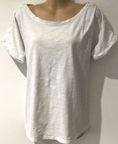 SERAPHINE WHITE COTTON POPPER NURSING TOP SIZE S 10/12