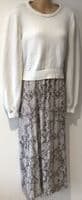 SERAPHINE WHITE & GREY 2 PIECE NURSING JUMPER DRESS SIZE 14
