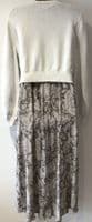 SERAPHINE WHITE & GREY 2 PIECE NURSING JUMPER DRESS SIZE 14