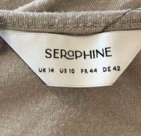 SERAPHINE WHITE & GREY 2 PIECE NURSING JUMPER DRESS SIZE 14